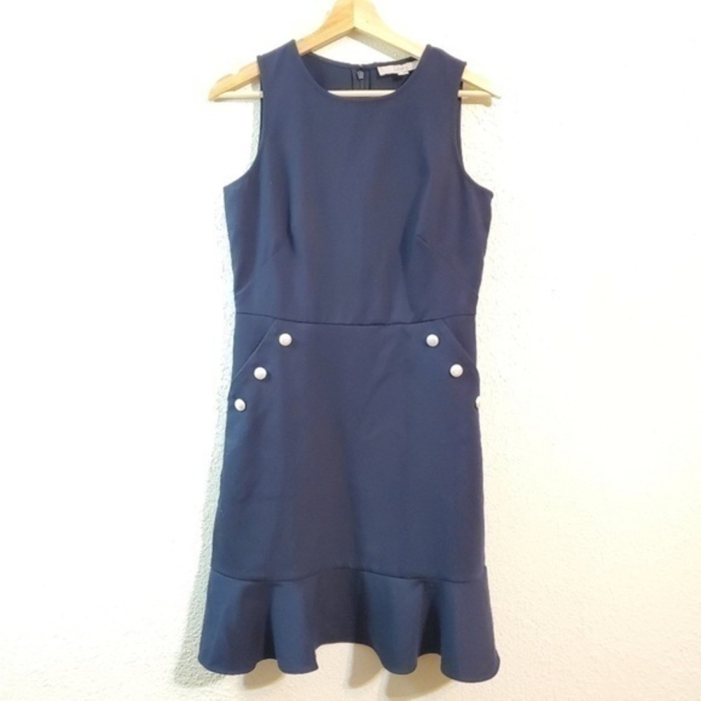 LOFT Navy Sleeveless Mini Dress